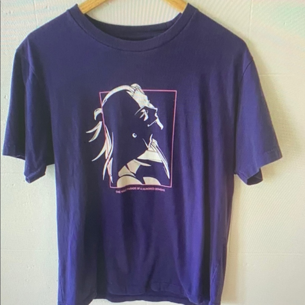 Uniqlo Purple Graphic Short Sleeve Tee